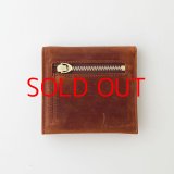 ［クレイジーカーフレザー］　薄型二つ折り財布