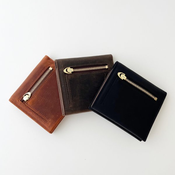 画像2: ［クレイジーカーフレザー］　薄型二つ折り財布