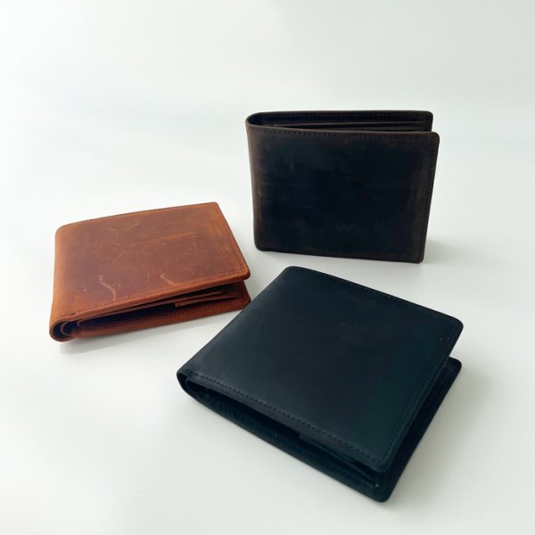 画像2: ［クレイジーカーフレザー］　二つ折り財布
